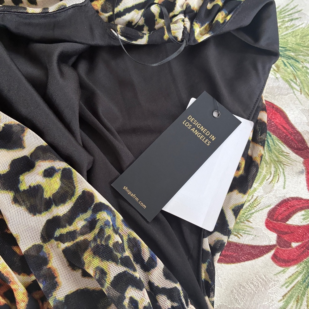 AFRM Leopard Print Asymmetrical Dress - Picture 4 of 4